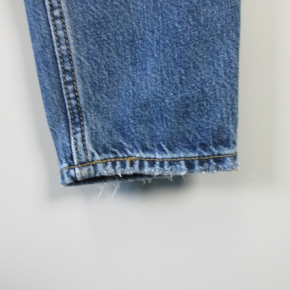 Levis Premium 80s Mom Jeans Womens 24 Blue Denim High Rise Distressed 492 - Picture 11 of 15